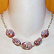 DKC ~ Lavender MOP Chunk Necklace on Sterling Chain